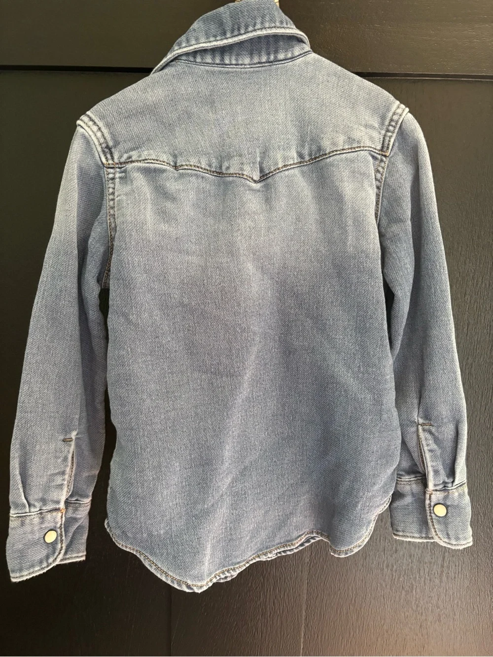 GAP Light Blue Denim Shirt with Pearl Snaps